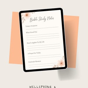 Bible Study Printable | Scripture Reflection Sheet | Christian Journal Page | Faith-Based Devotional Template | Instant Download