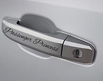 Passenger Princess car door handle decal