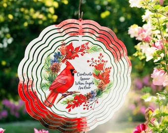 Cardinal Wind Spinner - Red Bird - Memorial - Gift - Gift Ideas