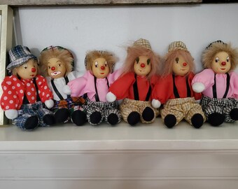vintage swing clowns lot of 6