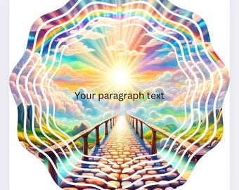 Pet memorial rainbow, bridge, metal wind, spinner