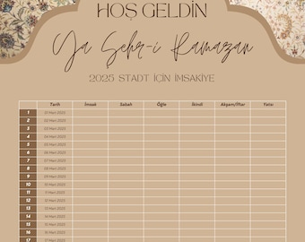 Ramadan Kalender - Imsakiye