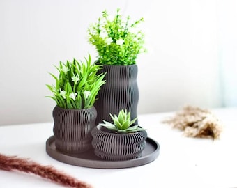 3D Printed Modern Vase | Minimalist Flower Vase | Home Decor | Eco-Friendly PLA | Desk or Shelf Accent