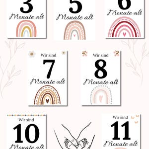 Cartes Boho Milestone pour plusieurs filles - 23 cartes à imprimer - capturez des souvenirs d'amour