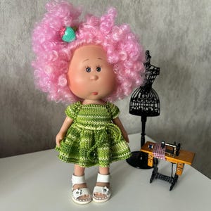 Knitted dress for Little Mia doll 23 cm (Nines d'Onil)