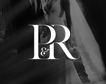 Monograma de boda de P&R / Logotipo de relaciones públicas