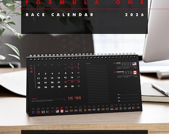 Formula 1 2026 Desk Calendar: F1 Calendar Racing Fan Gift
