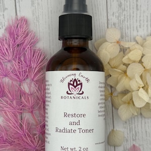Restore and Radiate Face Toner - Natural Hydrating Facial Mist with Witch Hazel, Aloe and Lavender | Soothing Toner for All Skin Types