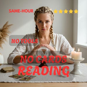 No Cards Clairvoyant Reading, Psychic Reading 1h, Telepathic Reading, Honest Psychic Reading, No Cards, No Tools, Psychic Spiritual Advices