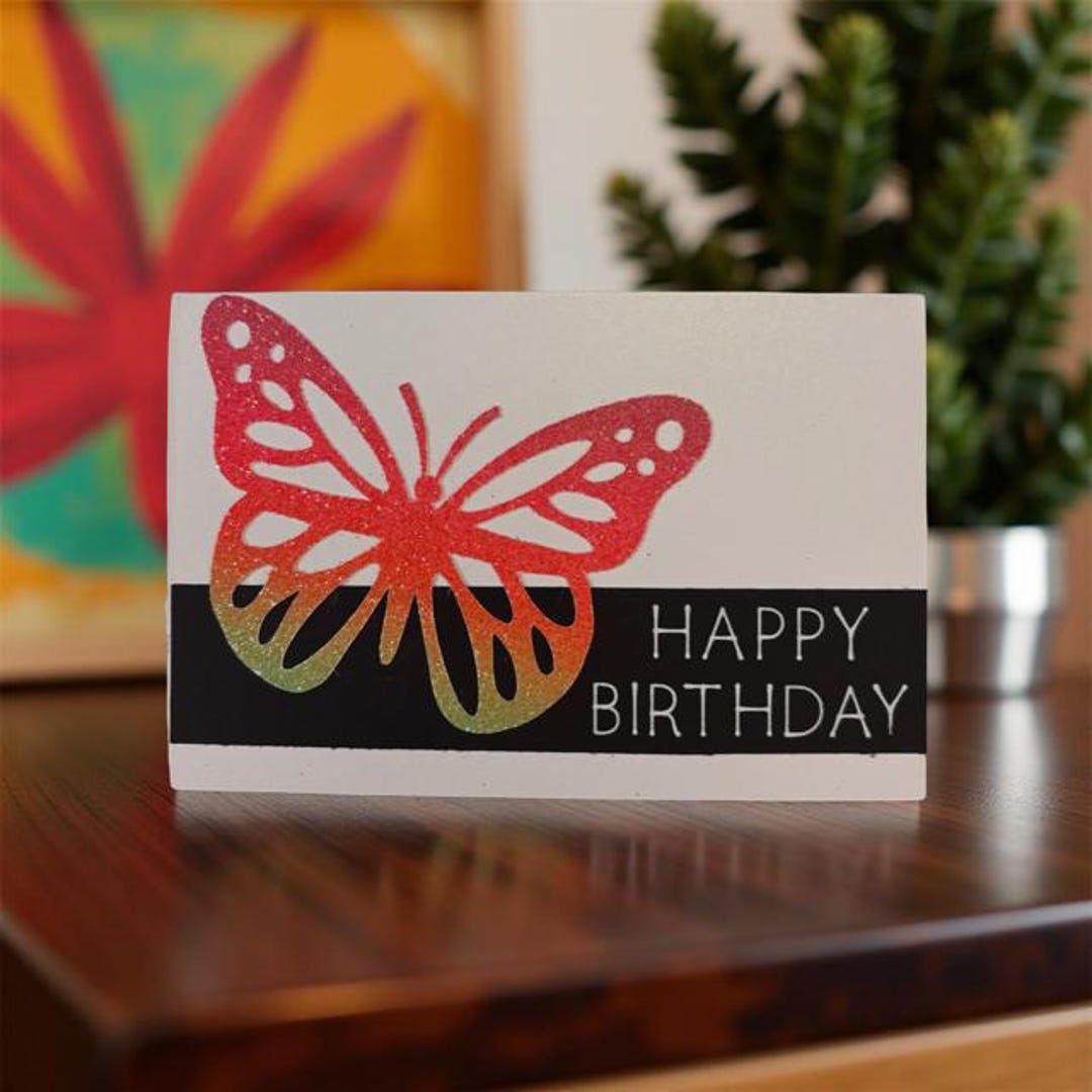 Handmade Happy Birthday Butterfly Card - Etsy