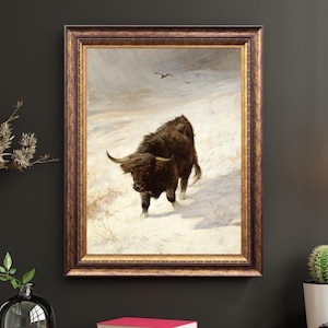 Dark Fantasy Landscape Print: Black Beast, Moody Scottish Art (Digital Download)