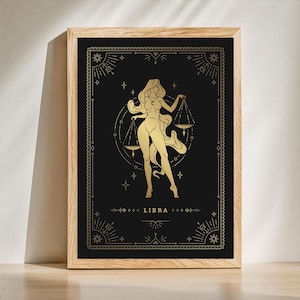Zodiac Art Printable - 12 Signs of the Zodiac Gallery Wall Set, Digital Horoscope Printables for Astrology Lovers & Home Decor