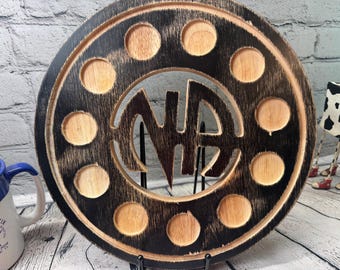 12 Step Recovery “Distressed” Black wooden NA 11 Medallion Holder