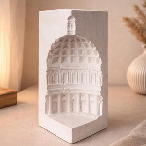 Pantheon Bookend Sculpture, Ancient Rome Decor Tealight Candle Holder| Roman Greek Statue, Housewarming Decoration Architectural Gift Ideas image 1