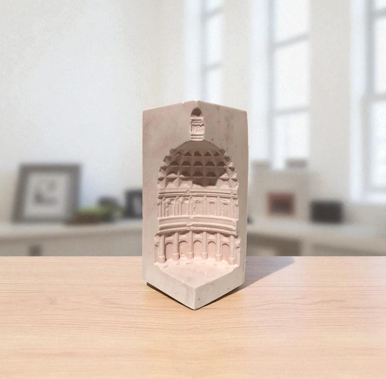 Pantheon Bookend Sculpture, Ancient Rome Decor Tealight Candle Holder| Roman Greek Statue, Housewarming Decoration Architectural Gift Ideas image 8