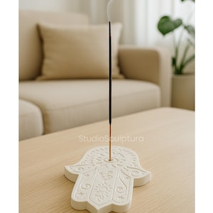 Hand of Mother Fatima Incense Holder | Home Decor | Gift Ideas Handmade Housewarming Minimal Decoration | Yoga Sanskrit | Hamsa Hand Arabic