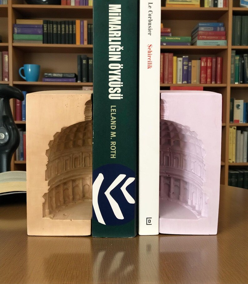 Pantheon Bookend Sculpture, Ancient Rome Decor Tealight Candle Holder| Roman Greek Statue, Housewarming Decoration Architectural Gift Ideas image 4