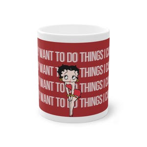 Betty Boop Mug Mug, Classic Cartoon Character Coffee Cup, Gift for Fans, Collectible Ceramics, Vintage Style Kitchen Decor