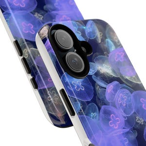 iPhone case blue ,Jellyfish Phone Case, Tough Phone Cover, Ocean Vibe Accessory, Unique Gift for Beach Lovers, Marine Life Design