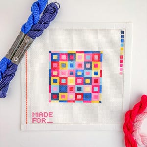 Geometric Pattern Needlepoint Canvas 4x4in