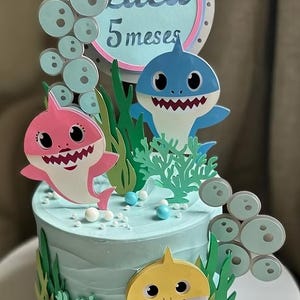 Baby Shark Cake Topper: Under the Sea Birthday Party Decor