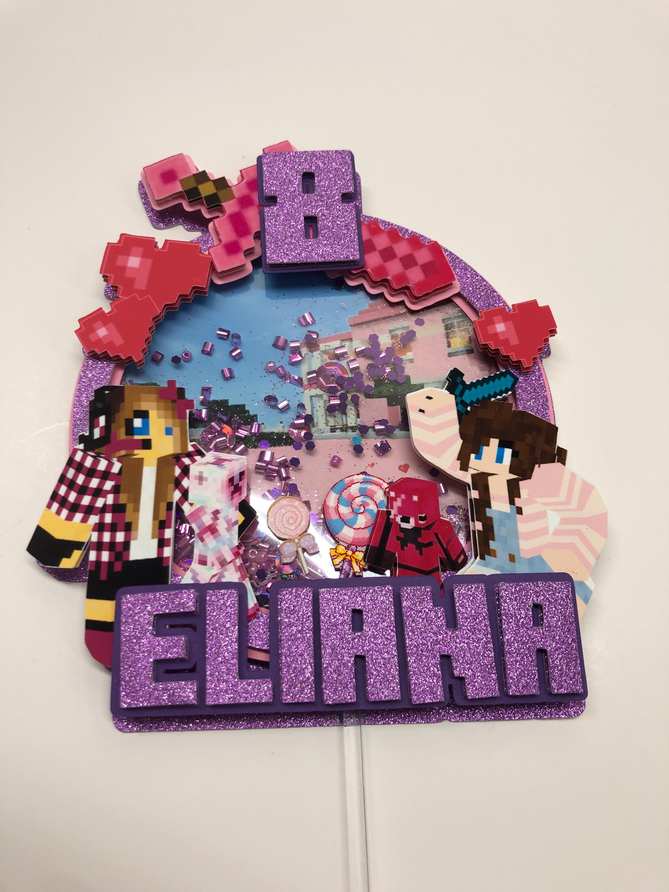 Minecraft Cake Topper Shaker