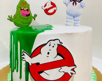 Ghostbusters Birthday Cake Topper: Handmade Party Decoration
