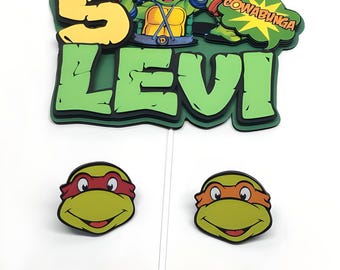 Custom Turtles Birthday Cake Topper: Handmade Party Decor