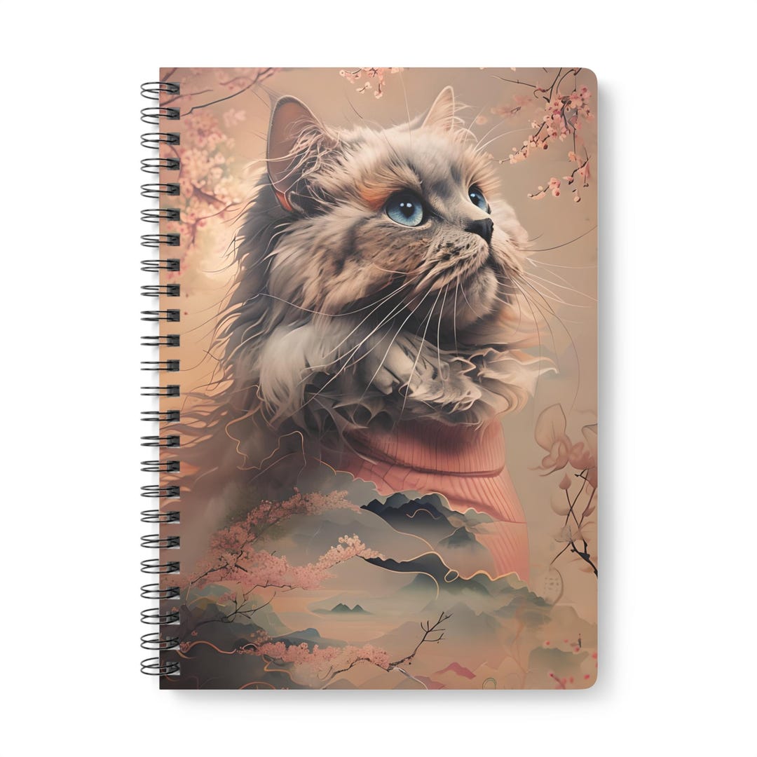 Persian Cat A5 Spiral Notebook: Floral Design Journal - Etsy