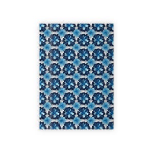 Blue Christmas Floral Gift Wrapping Paper Roll, Premium Eco-Friendly Wrap for Birthdays, Weddings, Holidays, Parties, Custom Gift Wrap