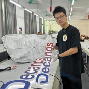 Custom 3D LED Business Sign, Waterproof Outdoor Illuminated Sign for Salon Cafe Restaurant, CE UL Certified image 4