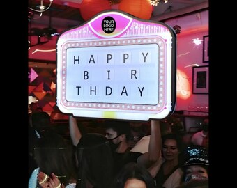 Letreiro LED personalizado para marquise - &#39;VIP&#39;/&#39;Noiva&#39;/Texto personalizado - Luz para marquise de boate e casamento - Presente perfeito para quem ama festas - Letreiro luminoso