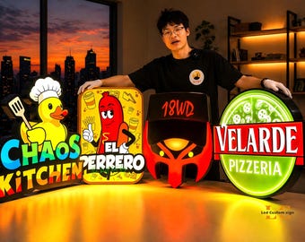 Insegna luminosa personalizzata stampata in 3D, decorazione murale con logo LED personalizzato per titolare di attività commerciale, ufficio, studio, negozio.