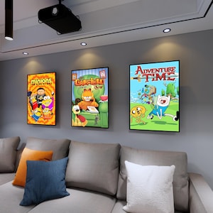Custom LED Light Box, Personalized Ultra-Thin Poster Frame, Movie Marquee Sign, Menu Display Light Box for Business, Home Theater Decor