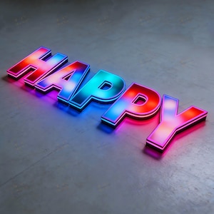 Custom Led Sign For Business - Customizable RGB Letter Sign - Light Up Letter - CE/UL Certified -Colorful Change Letter Sign