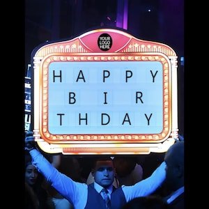 Letrero LED personalizado para marquesina - Luz para club VIP, números de mesa para bodas, decoración para fiestas de cumpleaños - Tablero de mensajes iluminado personalizado - Envío rápido