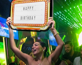 Custom VIP LED Sign, Light Up Message Board for Wedding & Birthday Party Decor, LED Letters light box,Event Marquee Letters, Gift Idea
