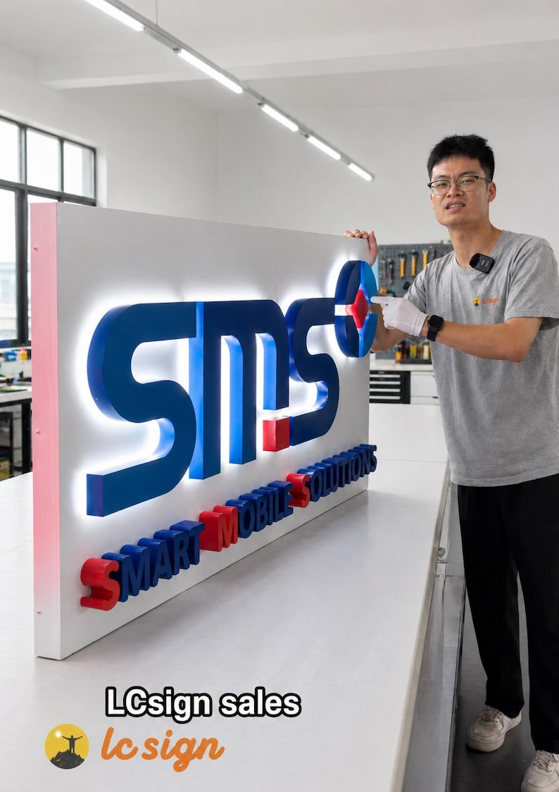 Custom LED Business Sign, 3D Backlit, Waterproof Outdoor Sign ,CE/UL Certified image 12