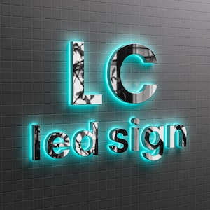 Custom LED Business Sign - 3D Illuminated Metal Letters - Backlit Logo Sign - Waterproof Stainless Steel - Easy Install Shop Wall Decor
