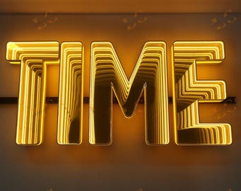 Luxury Infinity Mirror Logo Sign,LED Channel Letters for Business, Custom Reception & Shop Signage