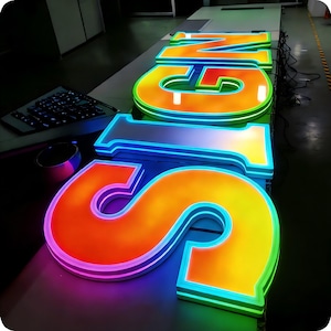 Custom RGB Led Business Sign - Color Changing Light Up Letters - CE/UL Certified
