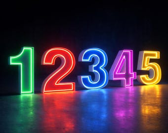 Marquee Neon Letters | Marquee  Neon Numbers | 3D  Neon Letters | Wedding and Event Decor | Large Letters | Large Numbers | Light up Letters