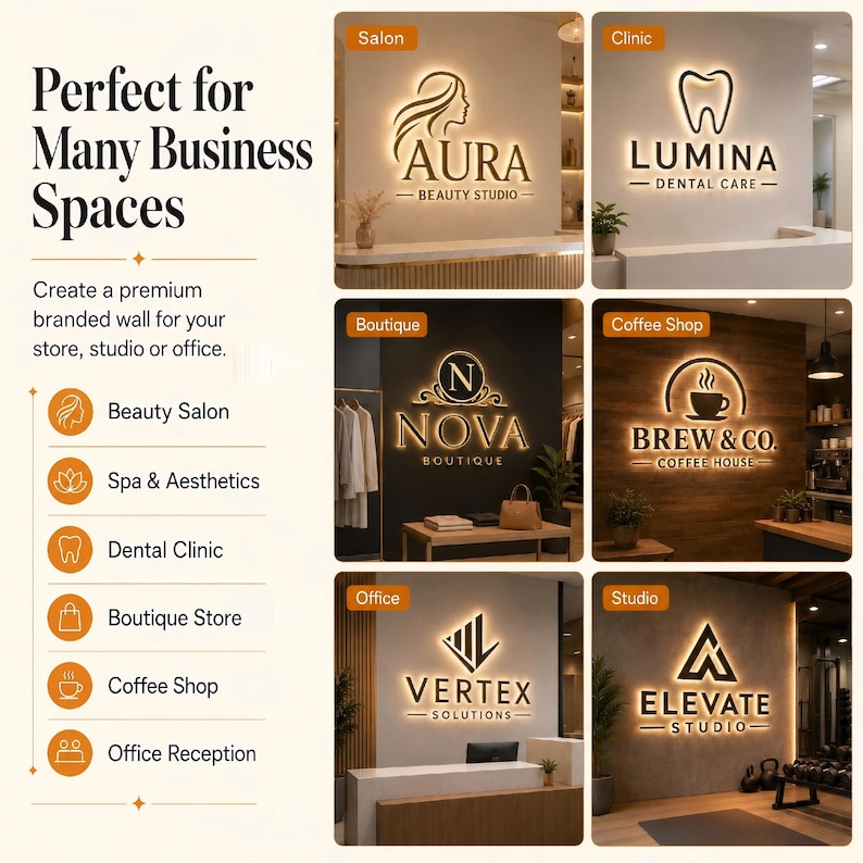 Custom 3D Illuminated Business Sign, Luxury Decor Wall Light, Personalized LED Letters, Luminous Event Decor,Opening Gift,CE/UL Certified image 9