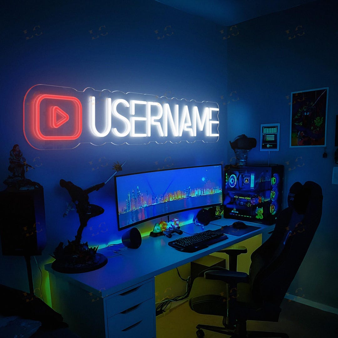 Custom Gamertag Neon Sign, Christmas Gifts for Gamers,personalized LED