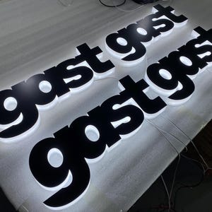 Custom LED Backlit Sign - Personalized 3D Illuminated Letters - Waterproof Metal Wall Sign - Luxury Office Decor - Storefront Business Sign