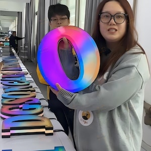 Custom Led Sign For Business - Customizable RGB Letter Sign - Light Up Letter - CE/UL Certified -Colorful Change Letter Sign