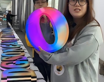 Custom Led Sign For Business - Customizable RGB Letter Sign - Light Up Letter - CE/UL Certified -Colorful Change Letter Sign