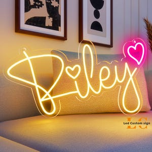 Custom Name Neon Sign for Kids - Personalized LED Wall Light - Nursery Decor - Birthday Gift for Girls - Teen Room Decor - Baby Name Sign