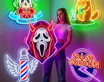 Custom Logo NeonSign,Personalized LED Neon Sign, UV Printed Acrylic