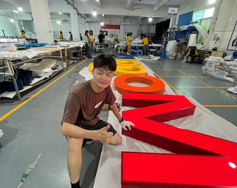 Custom LED Sign for Business - Personalized Waterproof 3D Illuminated Salon Cafe Restaurant Sign - Outdoor Backlit Logo - CE/UL Certified